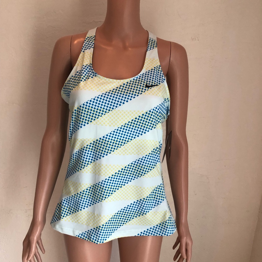Nike Dri-Fit Sleeveless Activewear TankTop Women’s Size L Elastic Build In Bra
